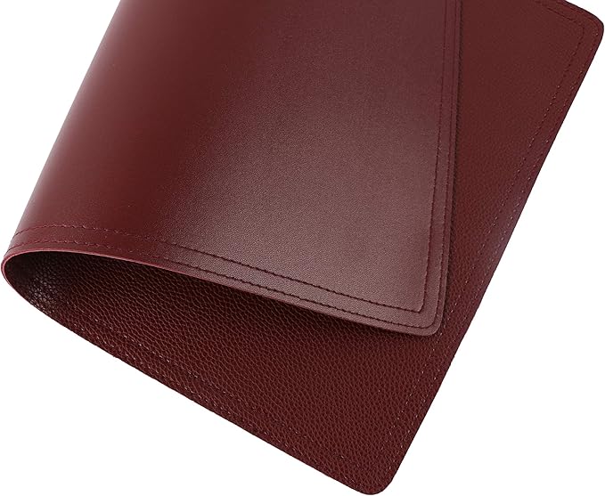 Set of 6 Faux Leather Placemats, PU Table Mats, Waterproof, Stain Resistant, Heat Resistant, Easy to Clean for Kitchen Dining Table,Conference Table