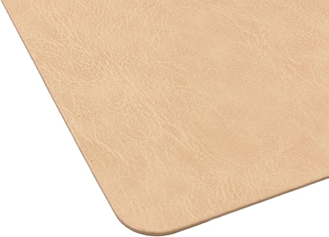 Faux Leather Placemats, Set of 6 PU Table Mats, Easy to Clean, Heat & Stain Resistant for Office Conference Table,Dining Home Decor