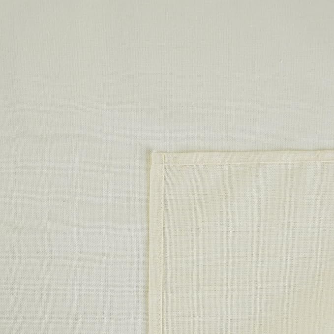 Solid Color Blended Thin Dinner Cloth Napkins - Set of 12 (40 x 40 cm) - for Events & Home Use (Cream)