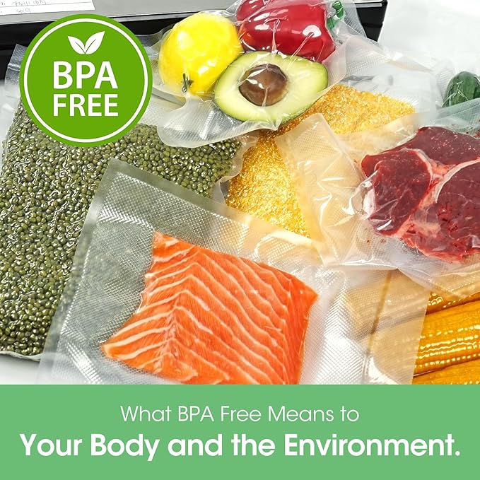L'ELEF MISTICO Vacuum Sealer Bags for Food, 11''X40' (3 Rolls) BPA Free Food Saver Bags for Sealer, Customized Size Vacuum Storage Bags for Sous Vide or Meal Prep