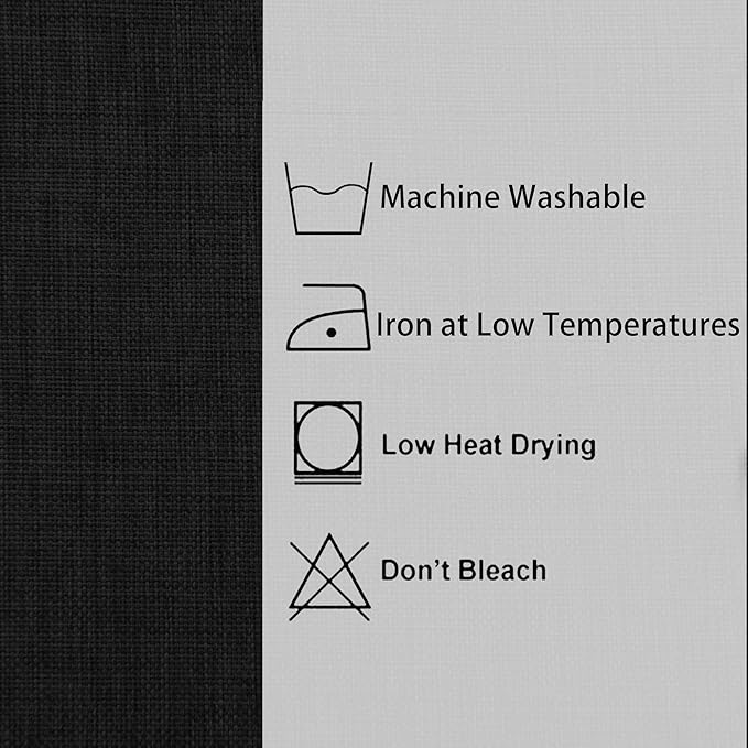 Hiasan 2 Pack Faux Linen Square Tablecloth - Wrinkle and Stain Resistant Washable Table Cloth for Kitchen Dining Room Holiday Table Cover for Party Dinner, Black, 70 x 70 Inch