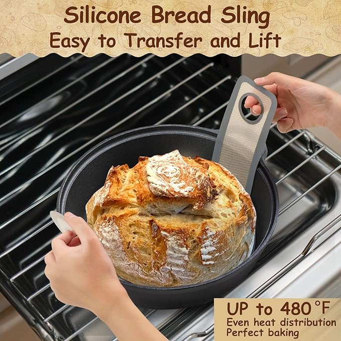 Sourdough Starter Kit, Sourdough Bread Baking Supplies, 40oz Sourdough Starter Jar, 9" Round & 10"Oval Rattan Banneton Bread Proofing Baskets Set, Bread baking tools,Silicone bread Sling