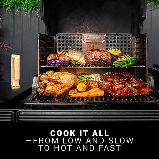 MEATER Pro: Smart Bluetooth Wireless Meat Thermometer Digital | 1000°F Heat Resistance | Long Range | Certified Accuracy | BBQ, Oven, Grill, Smoker, Air Fryer, Deep Fryer