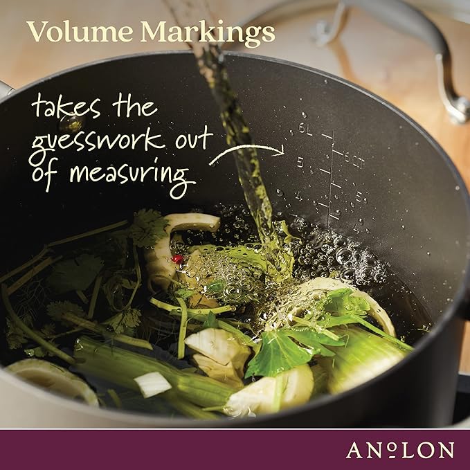 Anolon Advanced Home Hard Anodized Nonstick Cookware/Pots and Pans Set, 9 Piece - Moonstone