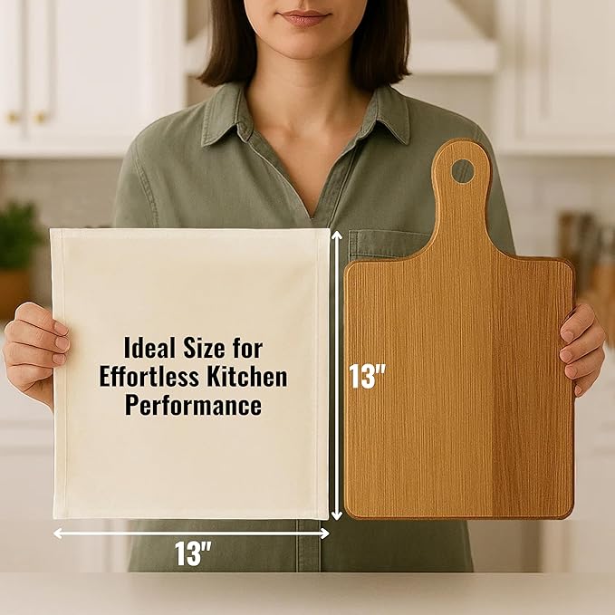 Dish Cloths Cotton| Kitchen Wash Cloth | Shop Towels Absorbent and Lint Free Flour Sack| Dishcloths for Kitchen Washing Dishes| Thick Absorbent Quick Dry Dish Rags | 4 Pack 13"x13" Natural