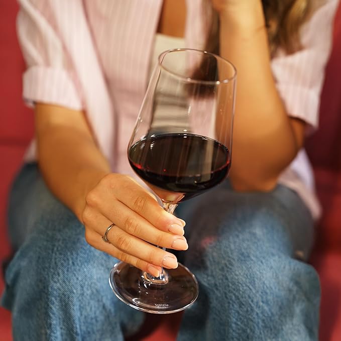 Stölzle Lausitz Red Wine Glasses Revolution Set of 6, 16 1/2 oz – Premium Crystal Glasses for Red Wine – Elegant Goblets for Maximum Aroma – Dishwasher & Shock Resistant