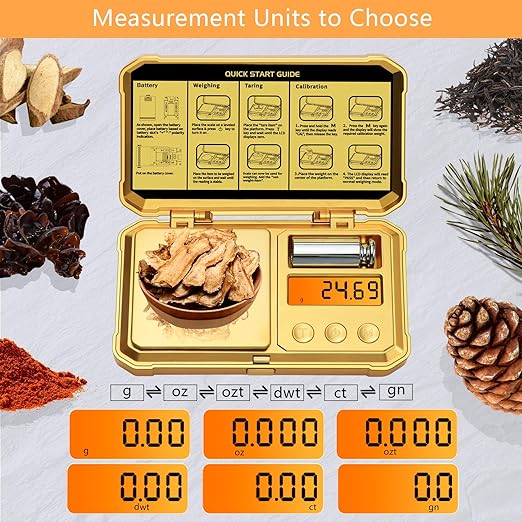 Digital Pocket Gram Scale 300g x 0.01g Accuracy， Small Mini High Precision Gold Scale Digital Weight Grams and Oz for Jewelry,Diamond，Arrows, Powders and Medicine,with 50g Cal Weights