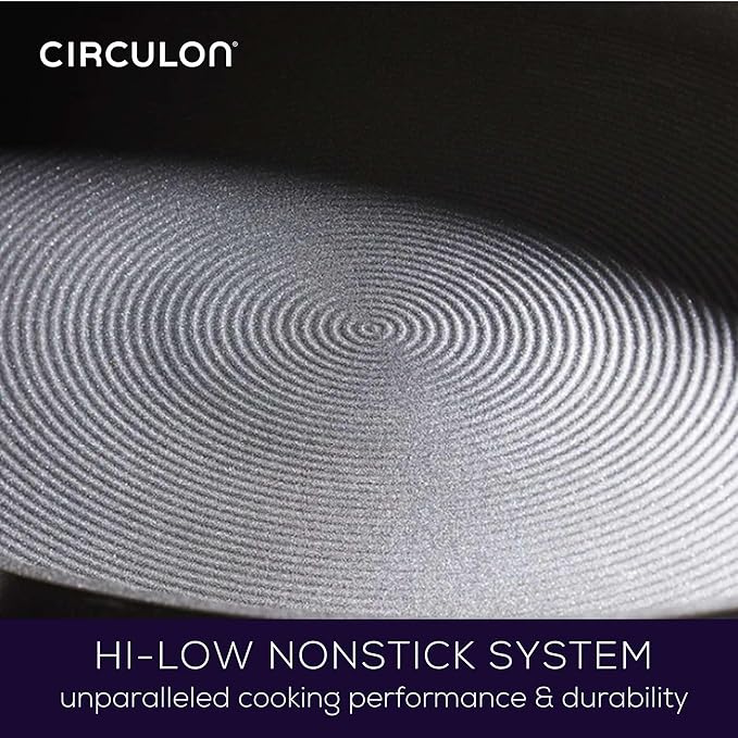 Circulon 83903 Radiance Hard Anodized Nonstick Cookware Pots and Pans Set, 10 Piece, Gray