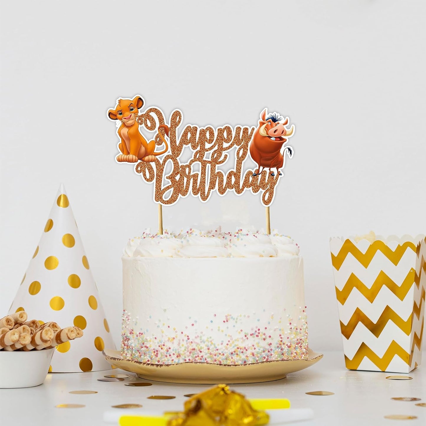Seyal® The Lion Kng Happy Birthday Cake Topper