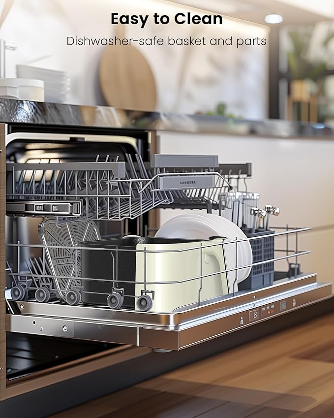 Nuwave Brio Plus Air Fryer 8 Qt, New & Improved, PFAS-FREE, 7 Digital One-Touch Cook Functions that AIR FRY, BAKE, ROAST, DEHYDRATE, TOAST, REHEAT, PREHEAT, 150 Presets, 50°F~400°F (Deep Blue)