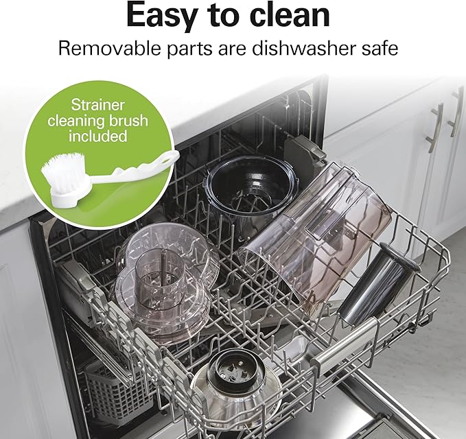 Hamilton Beach Juicer Machine, Big Mouth 3” Feed Chute for Whole Fruits and Vegetables, Easy to Clean, Centrifugal Extractor, Vegetable & Fruit Juicer, BPA Free, 800W Motor, Black