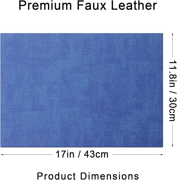 homing Faux Leather Heat Resistant Placemats 8 Packs, Waterproof Wipeable Dining PU Place Mats for Indoor & Outdoor, Easy to Clean, Sea Blue