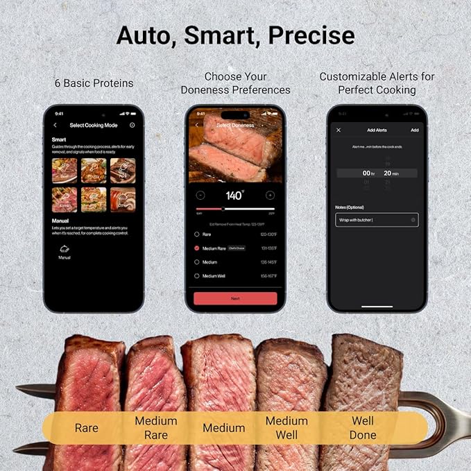 Typhur Sync Dual Gen 2 WiFi Wireless Meat Thermometer, 2 Probes, Smart Base, LCD Display, Unlimited Range, Bluetooth 5.3, Improved Stability, NIST-Certified Accuracy, BBQ, Grill, Smoker, Oven