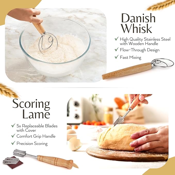 Banneton Bread Proofing Basket, Sourdough Bread Baking Supplies, Sourdough Kit, Bread Making Tools, Sourdough Banneton Basket, Sour Dough Kit, Sour Dough Tools