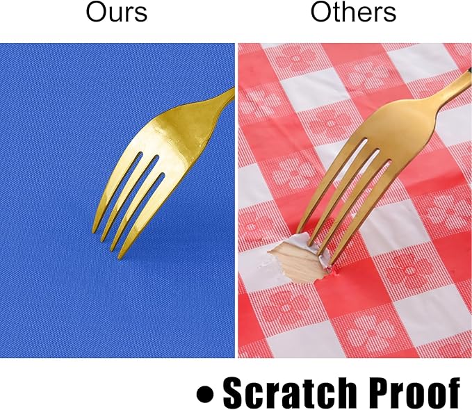 homing Rectangle Vinyl Tablecloth, Waterproof Spillproof Plastic Flannel Backed Table Cloth, Wipe Clean Table Cover for Dining, Buffet Parties and Camping (Blue, 60" x 102")