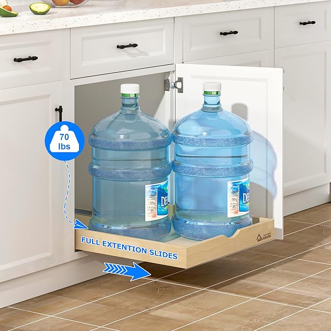 WelFurGeer Soft Close Pull Out Drawers for Cabinets, 11" W x 22" D Pull Out Cabinet Drawer with Heavy Duty Slides, Pull Out Cabinet Organizer, Cabinets Roll Out Drawers, Pull-Out Home Organizers