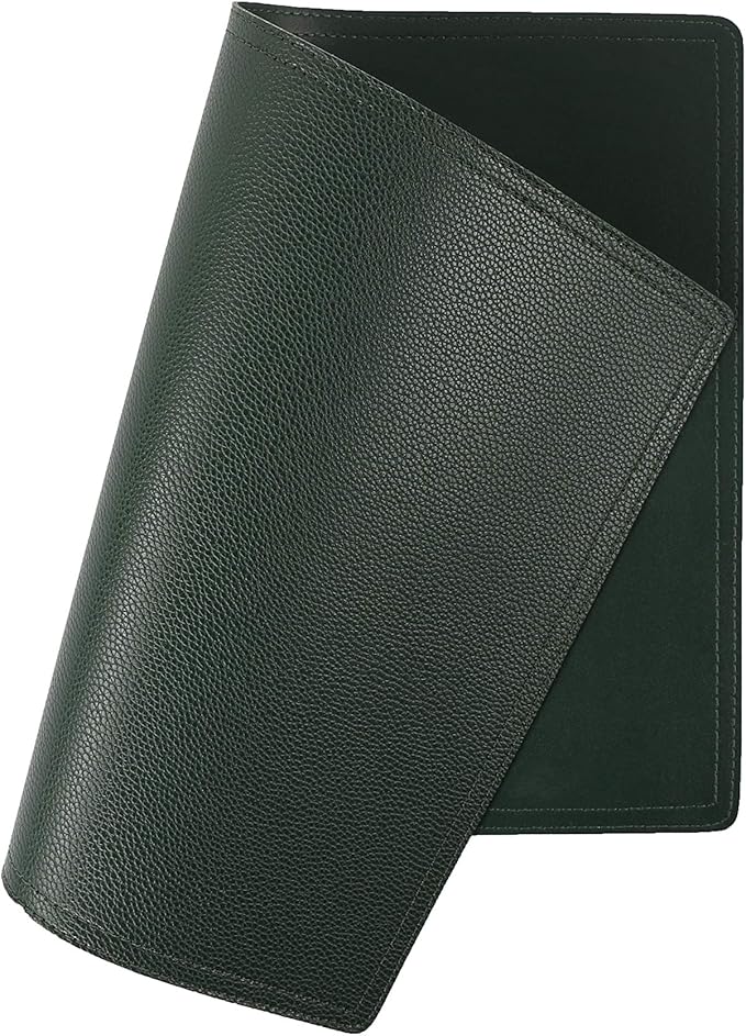 Set of 6 Faux Leather Placemats, PU Table Mats, Waterproof, Stain Resistant, Heat Resistant, Easy to Clean for Kitchen Dining Table,Conference Table C Green Rectangle