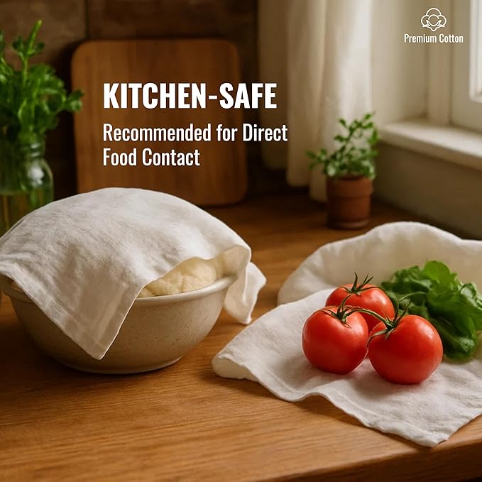 Dish Cloths Cotton| Kitchen Wash Cloth | Shop Towels Absorbent and Lint Free Flour Sack| Dishcloths for Kitchen Washing Dishes| Thick Absorbent Quick Dry Dish Rags | 12 Pack 13"x13" White