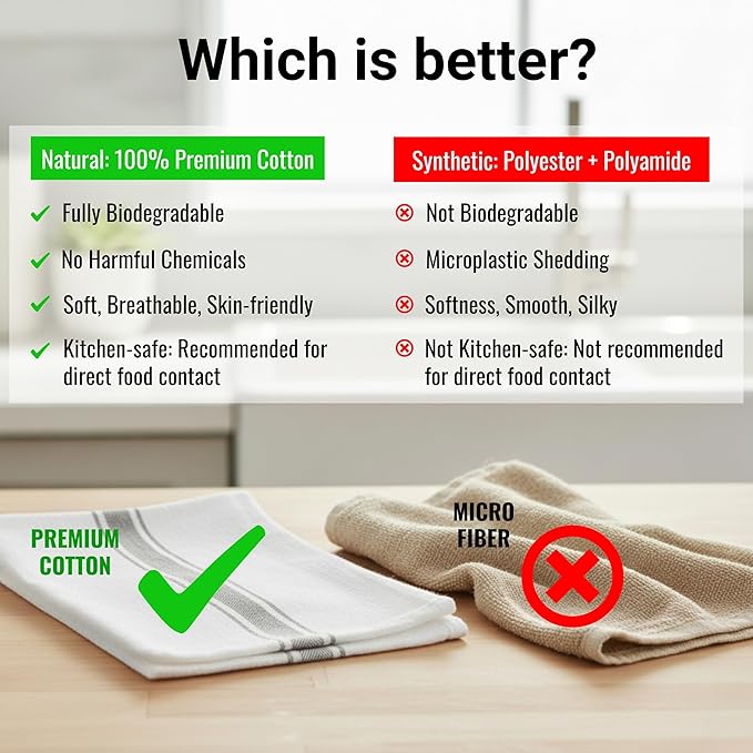 Kitchen Towels | Tea Towel for Craft| Cotton Dish Towels| Reusable Bulk Cleaning Cloths Grey Hand Towels| Soft Super Absorbent Quick Dry Dish Rags Machine Washable 6 Pack 15" x 25"