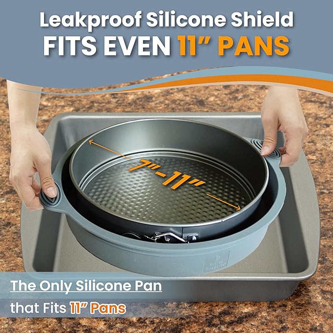 Spring Form Pans for Cheesecake, 6/8/10 Inch NONSTICK Springform Pan Set - Cheesecake Pan Set with LEAKPROOF SILICONE PROTECTOR - Cheese Cake Pans for Baking in WATER BATH - NO FOIL WRAP