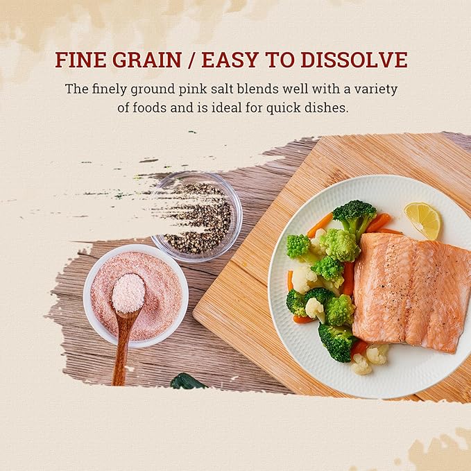52USA Himalayan Pink Salt Fine, Fine Ground Table and Cooking Salt, 16oz (1 Pound), 100% Real, Pure, Unrefined Himalayan Pink Salt, 80+ Minerals and Electrolytes, Pink Himalayan Sea Salt