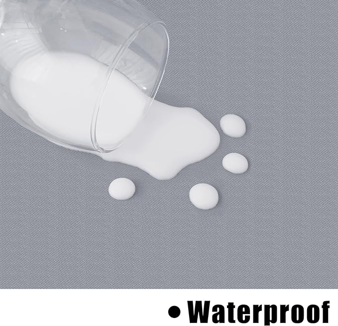 homing Rectangle Vinyl Tablecloth, Waterproof Spillproof Plastic Flannel Backed Table Cloth, Wipe Clean Table Cover for Dining, Buffet Parties and Camping (Grey, 60" x 120")