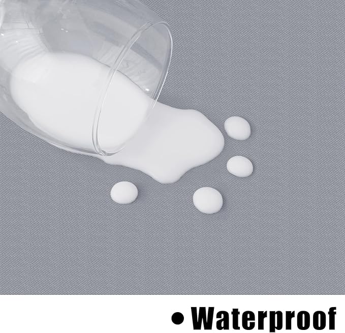 homing Rectangle Vinyl Tablecloth, Waterproof Spillproof Plastic Flannel Backed Table Cloth, Wipe Clean Table Cover for Dining, Buffet Parties and Camping (Grey, 54" x 108")