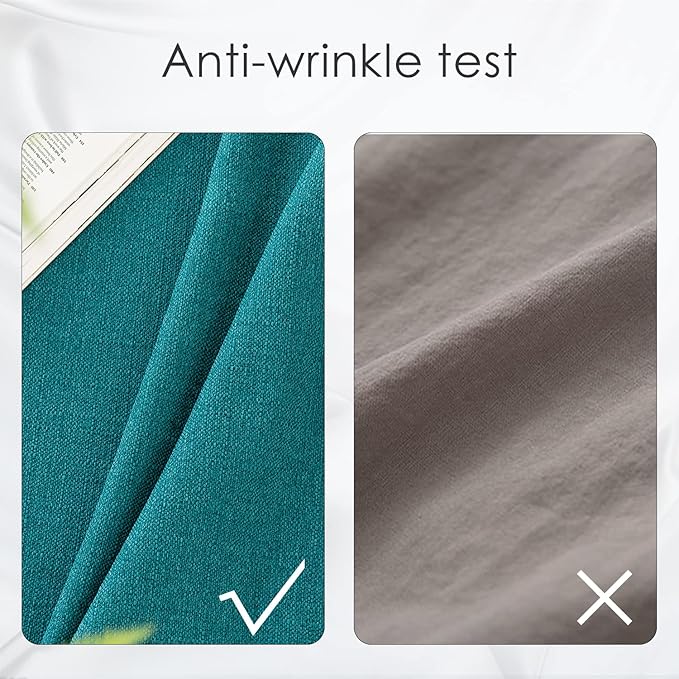 BALCONY & FALCON Rectangle Tablecloth Washable Wrinkle Resistant and Water Proof Table Cloth Decorative Linen Fabric Tablecloths for Dining Parties Kitchen Wedding and Outdoor Use (Teal, 57x118)