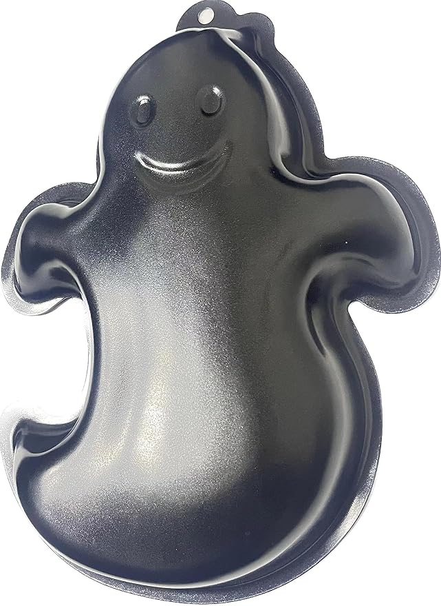 Ghost Shape Cake Pan, Aluminum Cake Pan, Black Non-Stick Cake Mould for Halloween, Birthday and other occasions Cake