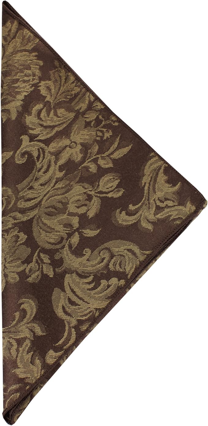 Ultimate Textile Miranda Damask Chocolate Cloth Napkins - 17" x 17" (Set of 120) Square Washable Cotton Polyester for Wedding, Party & Dining Events