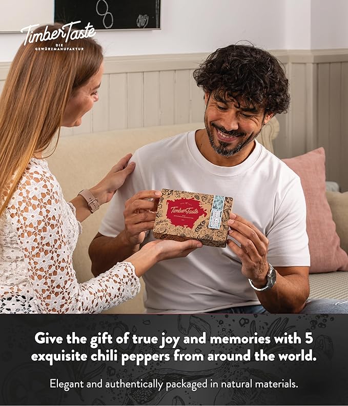 Hot Chili Spice Box for Men & Women [UP TO 600,000 SCOVILLE] – Gourmet Spices and Seasonings Sets – Exotic Spice Kit Cooking Gifts for Men Foodie Presents Hot Seasonings Collection – TIMBER TASTE®