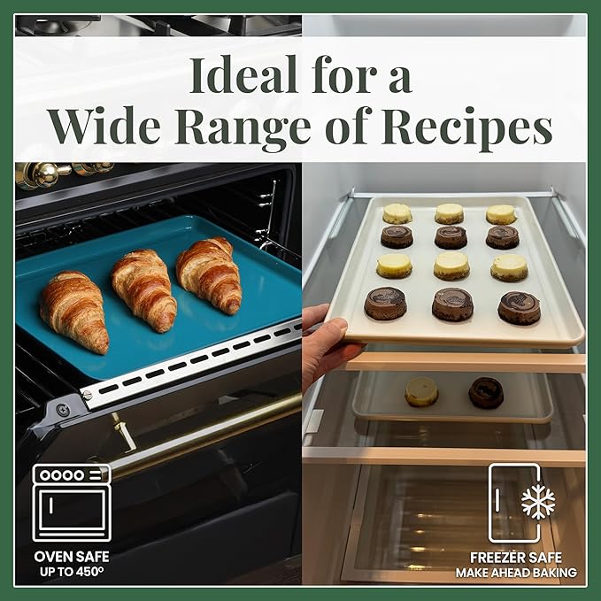 Larder & Vine 8-Piece Bakeware Set | Non-Stick Baking Set with Ceramic Finish | PFAS, PFOA, PTFE, and BPA Free Baking Essentials | Baking Sheets, Muffin Tins and Assorted Baking Pans | Bondi