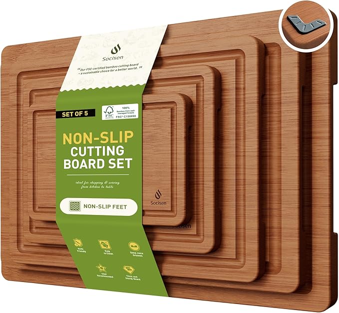 Bamboo Cutting Board Set Non Slip Feet Over Sink Best Grandpa Grandfather Elder Men Father Day Grandparents Great Papaw Peepaw Grampy Pawpaw Granddad Happy Birthday Christmas Xmas