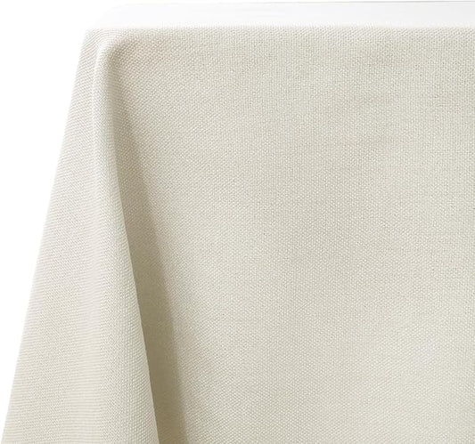 Table Cloth Rectangle Table Cover 55x95 Inches Faux Linen Wrinkle Free and Waterproof Beige Rectangle Tablecloth for Kitchen Dining Party Buffet Wedding