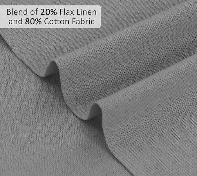 Ruvanti Linen Napkins Set of 6, 18x18 Cloth Napkins, Cotton Linen Blend Napkins Cloth Washable, Soft, Reusable Dinner Napkins for Wedding, Parties, Christmas, Thanksgiving, Everyday Use - Wild Dove