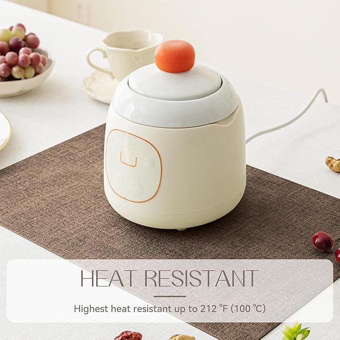 Romanstile Vinyl Placemats Set of 8-12 X 18 Inch - Heat Resistant Place Mats 100% Waterproof Oilproof Wipeable Reversible Faux Leather Table Mats for Kitchen/Dining/Party/Outdoor, Brown