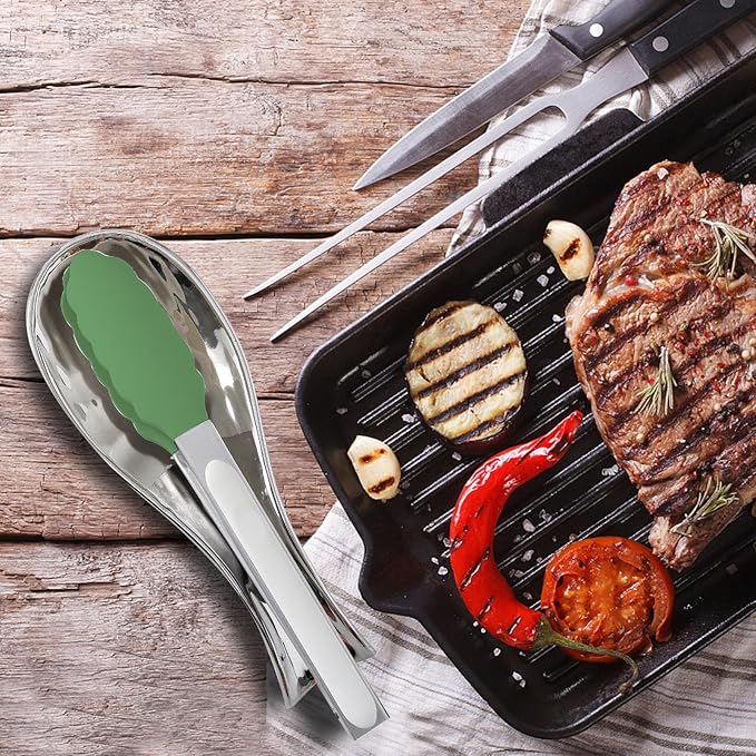 Hasense Spoon Rest for Stove Top, Large Ceramic Spoon Holder for Kitchen Counter, Cooking Utensil Rest for Spatula Ladle Spoon and Tong, Kitchen Spoon Rest for Home and Coffee Bar Accessories, Silver