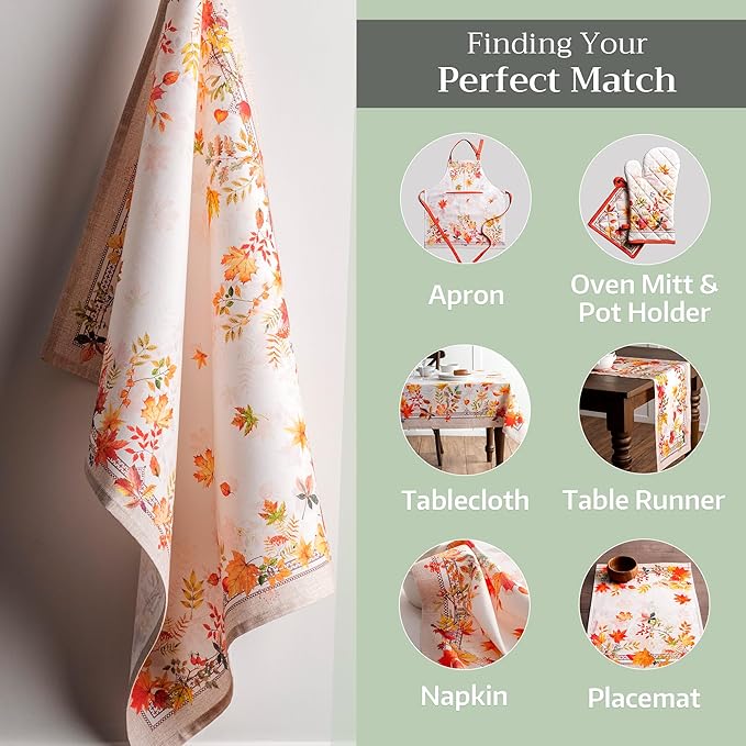 Maison d' Hermine Kitchen Towels Set of 3 100% Cotton 20" x 27.5" Reusable Cloth Tea Dish Towels Absorbent with Hanging Loop for Kitchen Dining Thanksgiving Christmas Decorations (Amarante)