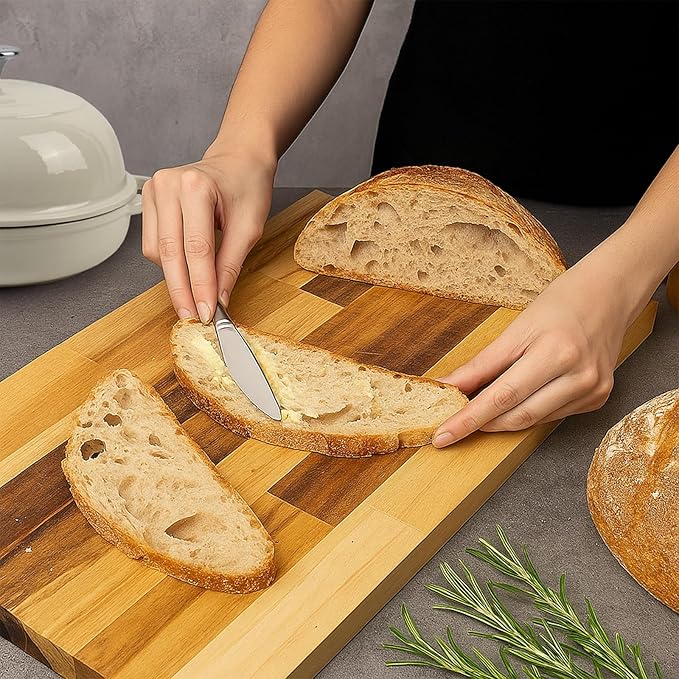 Dutch Oven for Bread Baking, 5.4 Quart Dutch Enameled Cast Iron Bread Oven, Dutch Oven for Sourdough Bread Baking, Oven Safe up to 500° F, 25 cm White