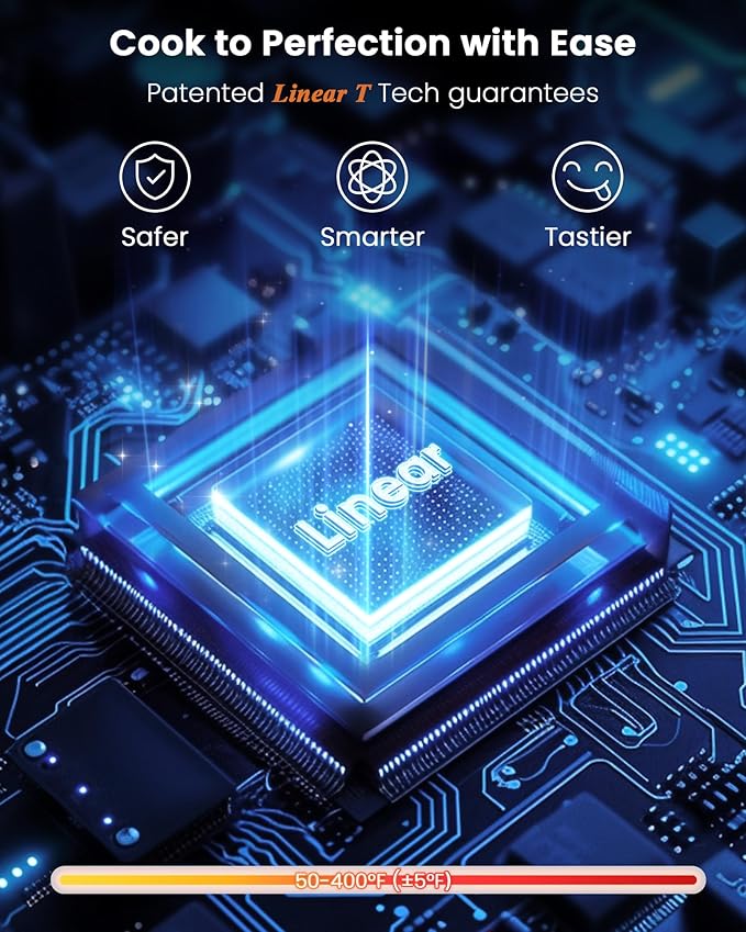 Nuwave Brio Plus Air Fryer 8 Qt, New & Improved, PFAS-FREE, 7 Digital One-Touch Cook Functions that AIR FRY, BAKE, ROAST, DEHYDRATE, TOAST, REHEAT, PREHEAT, 150 Presets, 50°F~400°F, 700/1500/1800W