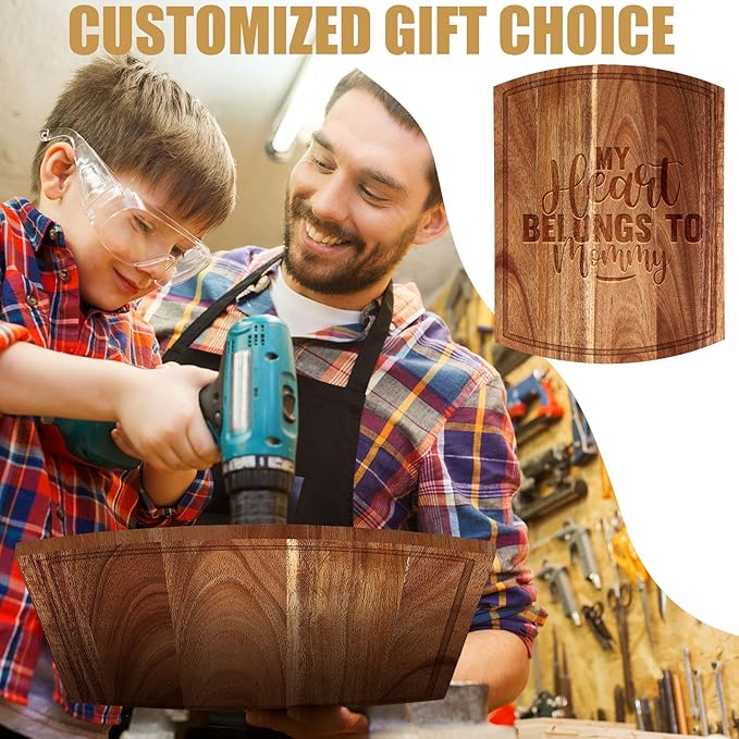 Patelai 12 Pack Large Cutting Boards Bulk Wooden Kitchen Chopping Boards for Crafts DIY Wedding Housewarming Gift(Acacia,12 x 16 Inch)