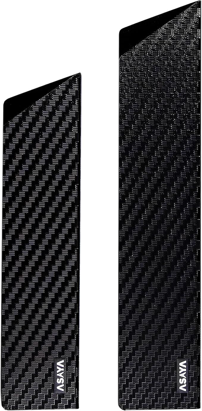 Asaya Professional Knife Edge Guards - Two Chef Blade Covers - 8.5 x 2" and 10.5 x 2" - Extra Strength, ABS Plastic and BPA-Free Felt Lining, non-Toxic and Food Safe - Knives Not Included (2 Piece L)