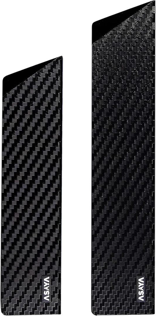 Asaya Professional Knife Edge Guards - Two Chef Blade Covers - 8.5 x 2" and 10.5 x 2" - Extra Strength, ABS Plastic and BPA-Free Felt Lining, non-Toxic and Food Safe - Knives Not Included (2 Piece L)