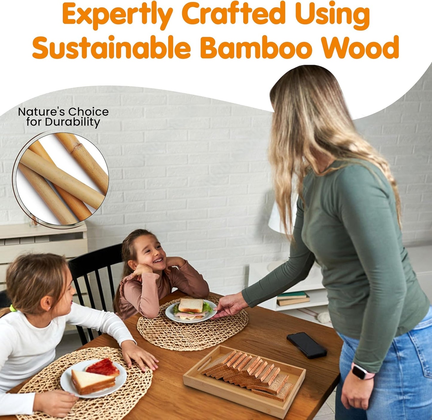 Bread Slicer For Homemade Bread - Compact Sourdough Bread Cutter - Adjustable Homemade Bread Slicer Guide With Crumb/Serving Tray- Easy To Clean Bread Slicer For Sourdough - Sourdough Slicer