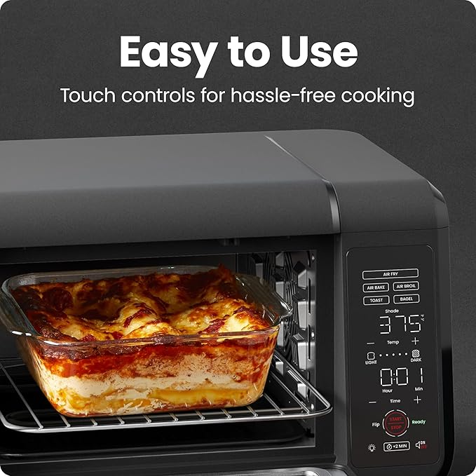 Chefman Air Fryer Toaster Oven Combo, Countertop Oven for Quick & Healthy Meals, Bake, Broil, Air Fry, Toast, and Bagel Functions, 450°F Max Temp, 4 Slice Toaster Oven Air Fryer Combo