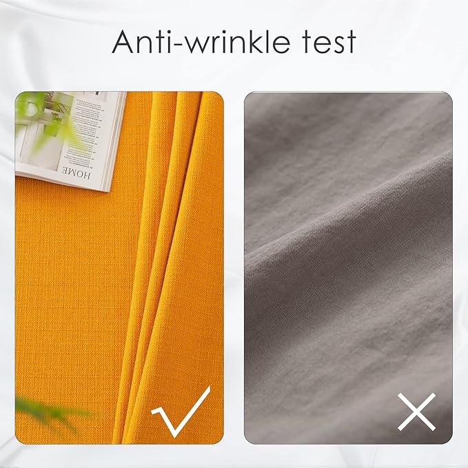 BALCONY & FALCON Rectangle Tablecloth Washable Wrinkle Resistant and Water Proof Table Cloth Decorative Linen Fabric Tablecloths for Dining Parties Kitchen Wedding and Outdoor Use (Golden, 57x118)