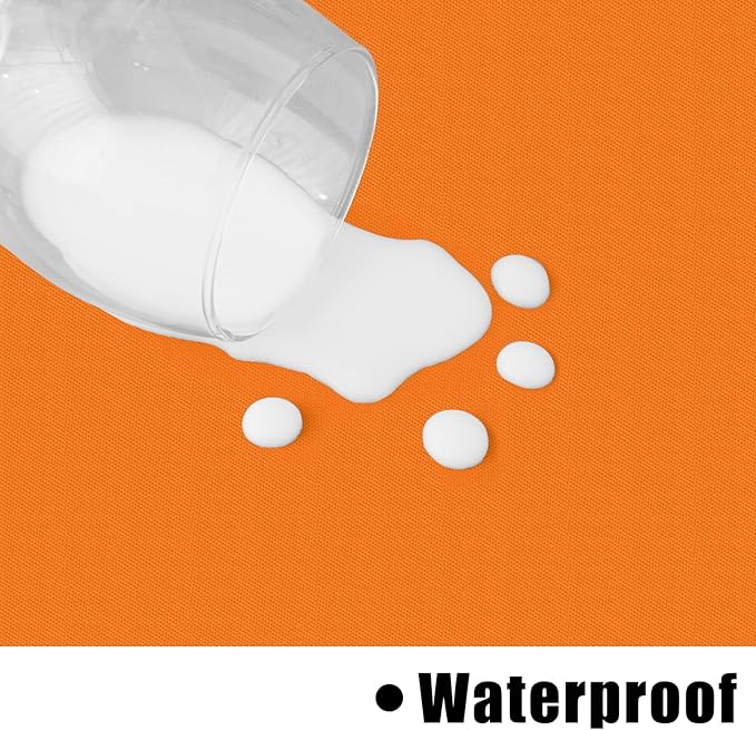 homing Rectangle Vinyl Tablecloth, Waterproof Spillproof Plastic Flannel Backed Table Cloth, Wipe Clean Table Cover for Dining, Buffet Parties and Camping (Orange, 60" x 120")