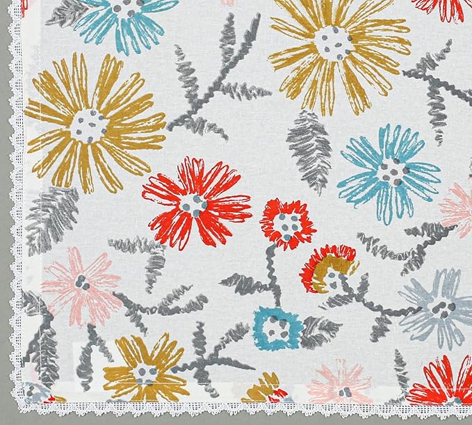 Bedding Craft Cloth Dinner Napkins Set of 12 – 18x18 Multicolor Lace Print – Durable Stylish Fabric Napkins Perfect for Dining, Weddings & Table Décor