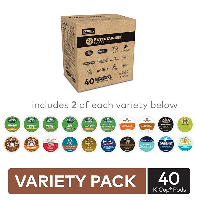 Keurig® Entertainers Variety Pack, Keurig Single Serve K-Cup Pods, 40ct
