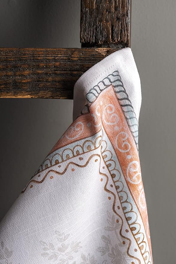 Maison d' Hermine Kitchen Towels Set of 3 100% Cotton 20" x 27.5" Reusable Cloth Tea Dish Towels Absorbent with Hanging Loop for Kitchen Dining Thanksgiving Christmas Decorations (Giving Thanks)